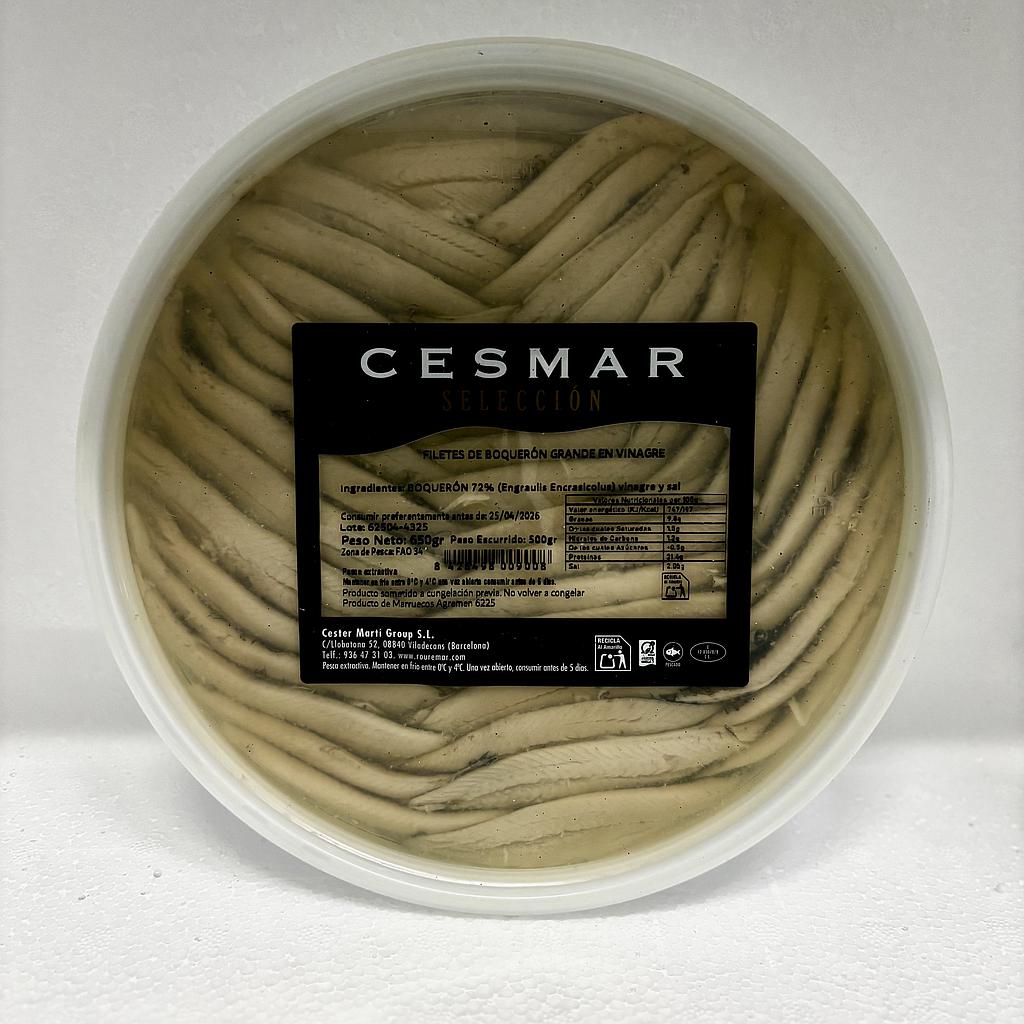 BOQUERÓN FIL.VINAGRE 6/500g. Escurrido