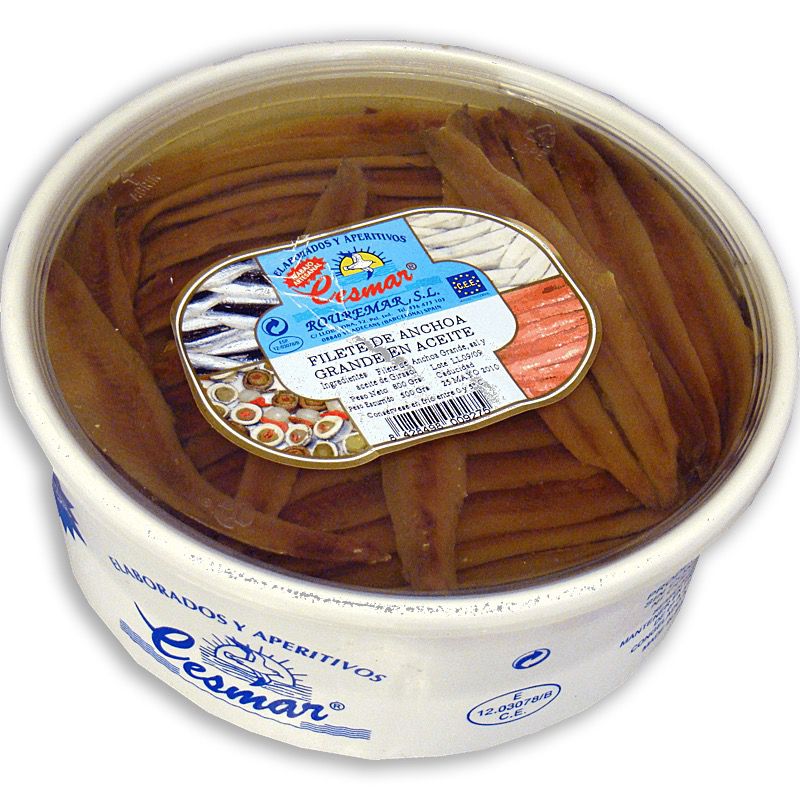 ANXOVA FIL. CANTABRIC 0 AMB OLI 6/650grs. 70 UN (CESMAR)