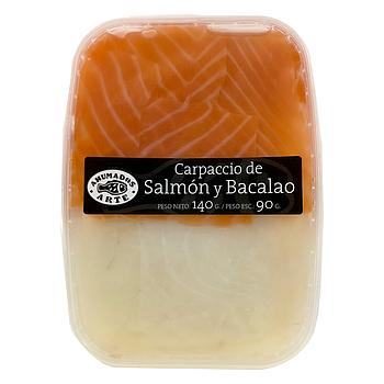 Salmon y Bacalao Carpaccio 140g Peso Neto