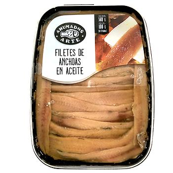 ANCHOAS DEL CANTÁBRICO EN ACEITE 140g PESO NETO (ARTE)